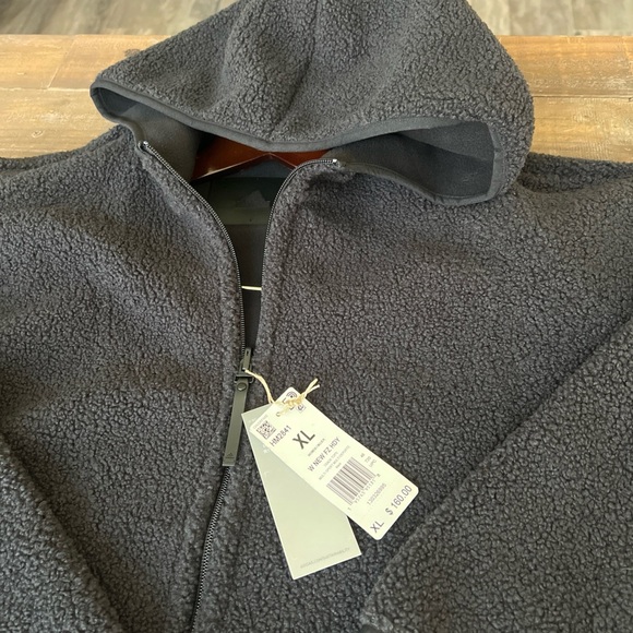 NWT•ADIDAS ORIGINALS•HEAVY DUTY SHERPA FLEECE HOODED COAT•BLACK•XL•STYLE HM2841 - Picture 14 of 16